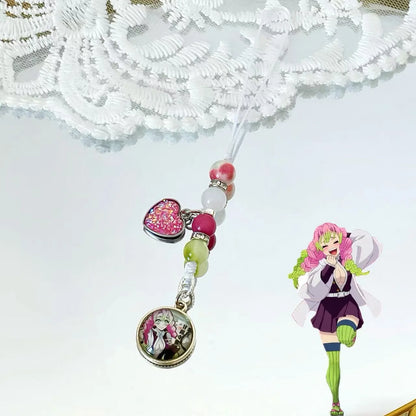 Anime Demon Slayer Periphery Hand Rope Tanjiro Kamado Giyu Tomioka Kyojuro Rengoku 15 styles Keychain Decorations Christmas Gift
