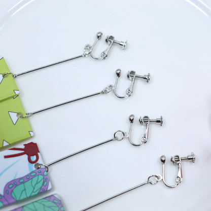 Creative Trinket Acrylic Tanjiro Earrings for Women Girl Accessories Handmade Hoop Earring Anime Jewelry earrings pendientes