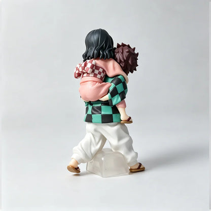 12.5cm Demon Slayer Tanjiro & Nezuko PVC Collectible Cartoon Figure Model Toy Creative Personalized with Packaging Box