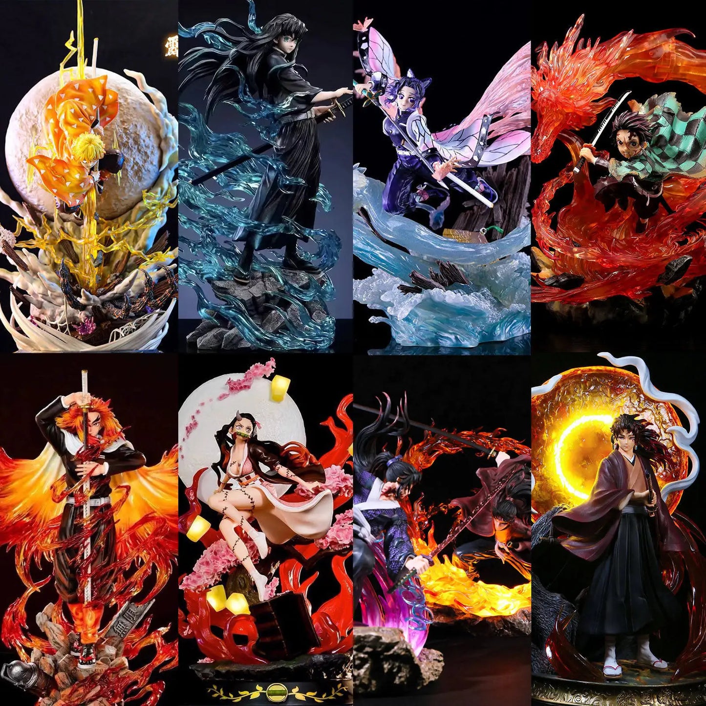 Anime Demon Slayer Figure Kamado Tanjirou Nezuko Action Figure Zenitsu Inosuke Kimetsu Yaiba Figurine PVC Model Collection Toys