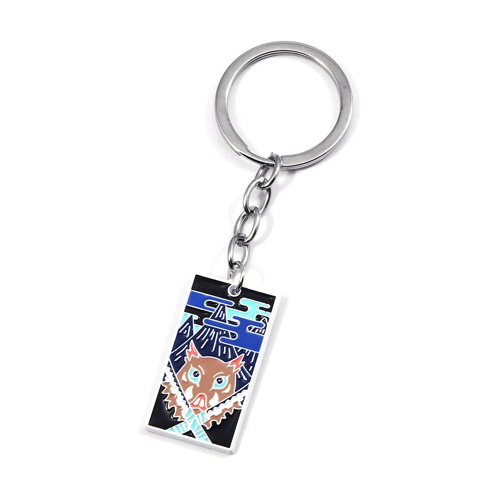 Demon Slayer Anime  Keychain Kamado Tanjiro Nezuko Hashira Ghost Slayer Corps Car Key Chain Cute  Birthday Gift For Anime Fans