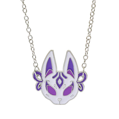 Demon Slayer fox Mask Pendant Necklace, Demon Slayer Pendant Accessory Suitable for Cosplay Accessories