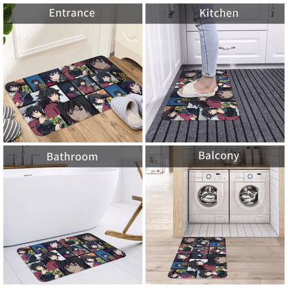 Demon Slayer Doormat Mat Anti-Slip Anime Giyu Tomioka Kitchen Bathroom Living Room Rug Carpet 40*60cm