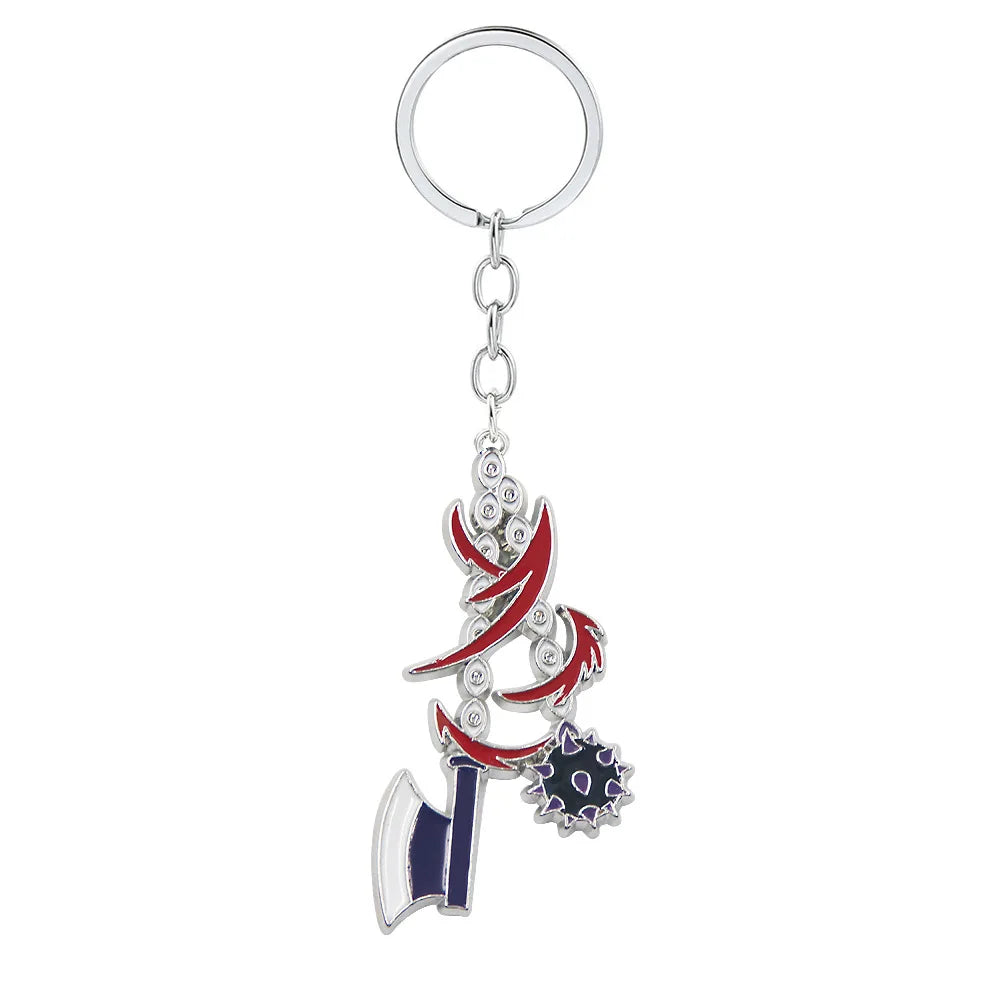 Anime Demon Slaye Sword Keychains Mini Japanese Katana Collection Souvenir Key Chains Enamel Pin Pendant Decor Exquisite Gifts
