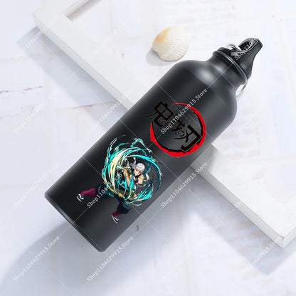 500ml Demon Slayer Aluminum Water Bottle Portable Sport Cup Women Men Anime Tomioka Nezuko Fashion Retro Kettle Birthday Gift