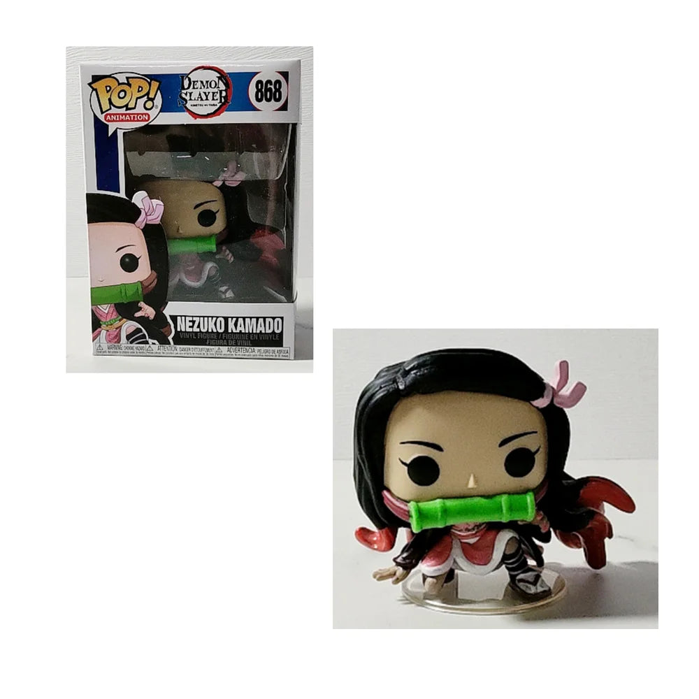 Anime Demon Slayer funkos Tanjiro Kamado Nezuko Inosuke Hashibira Mitsuri Muichiro TOKITO KAMADO pops Action Figure Toys Dolls