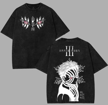 Anime Demon Slayer Retro Double Sided Washed Men's Super Large T-shirt Spring/Summer New Style Suitable for Both Men and Women