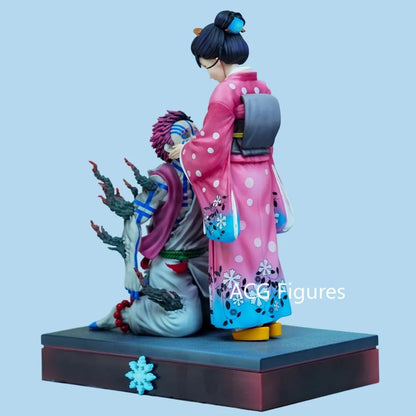 10.43in/26.5cm Anime Demon Slayer Figure Akaza Koyuki Action Figures Pvc Statue Desktop Ornamen Collection Model Toys Gifts