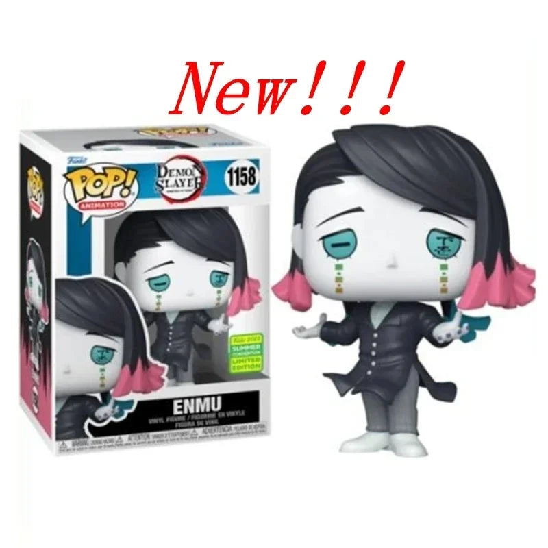 2026 Funko POP Demon Slayer Tanjiro 1304 Kanroji 1306 Rui 1307 Sanemi 1253 Nezuko 1254 Obanai 1395 Action Figures Model Toy Gift