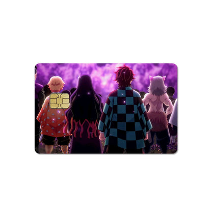 DIY Self-made Anime Demon Slayer 2.5D HD Matte PVC Sticker Film Tape Skin for Credit Card Debit Card Waterproof Sticke Gift