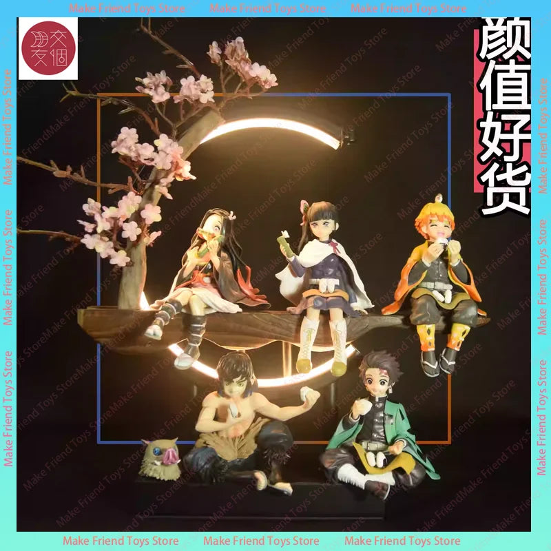 Plug In Demon Slayer Nezuko Kamado Led Night Light Anime Figure Multicolor Touch Remote Gaming Pc Case Lamp Gift Anime Demon Led