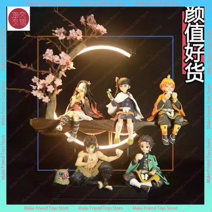 Plug In Demon Slayer Nezuko Kamado Led Night Light Anime Figure Multicolor Touch Remote Gaming Pc Case Lamp Gift Anime Demon Led