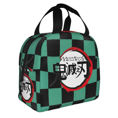 Demon Slayer Manga Anime Resuable Lunch Box for Women Waterproof Kimetsu no Yaiba Thermal Cooler Food Insulated Lunch Bag School