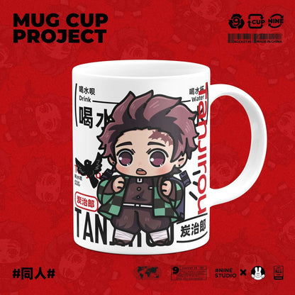 Demon Slayer Kamado Tanjirou Shinazugawa Sanemi creative cartoon ceramic mug home office afternoon tea coffee cup birthday Gifts