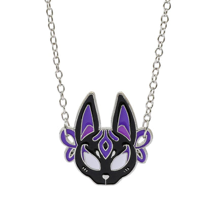 Demon Slayer fox Mask Pendant Necklace, Demon Slayer Pendant Accessory Suitable for Cosplay Accessories