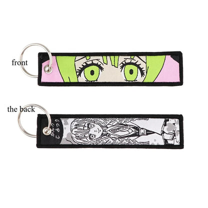 Anime Demon Slayer Blade Weaving Mark Keychain Trendy Fashion Hanging Rope Devil Access Control Pendant Office ID Pendant Gift