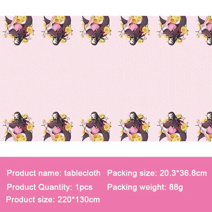 Anime Demon Slayer Kamado Nezuko themed party decoration paper cups plates tissues  baby showers balloons girls birthday gifts