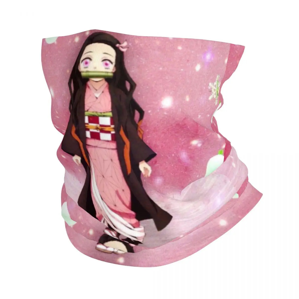 Custom Manga Demon Slayer Bandana Neck Gaiter for Hiking Camping Men Women Wrap Scarf Kimetsu No Yaiba Balaclava Warmer
