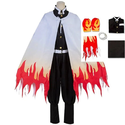 2026 Anime Rengoku Kyojuro Cosplay Costumes Train Mugen Robe Suits For  Wigs Cos Outfit Party