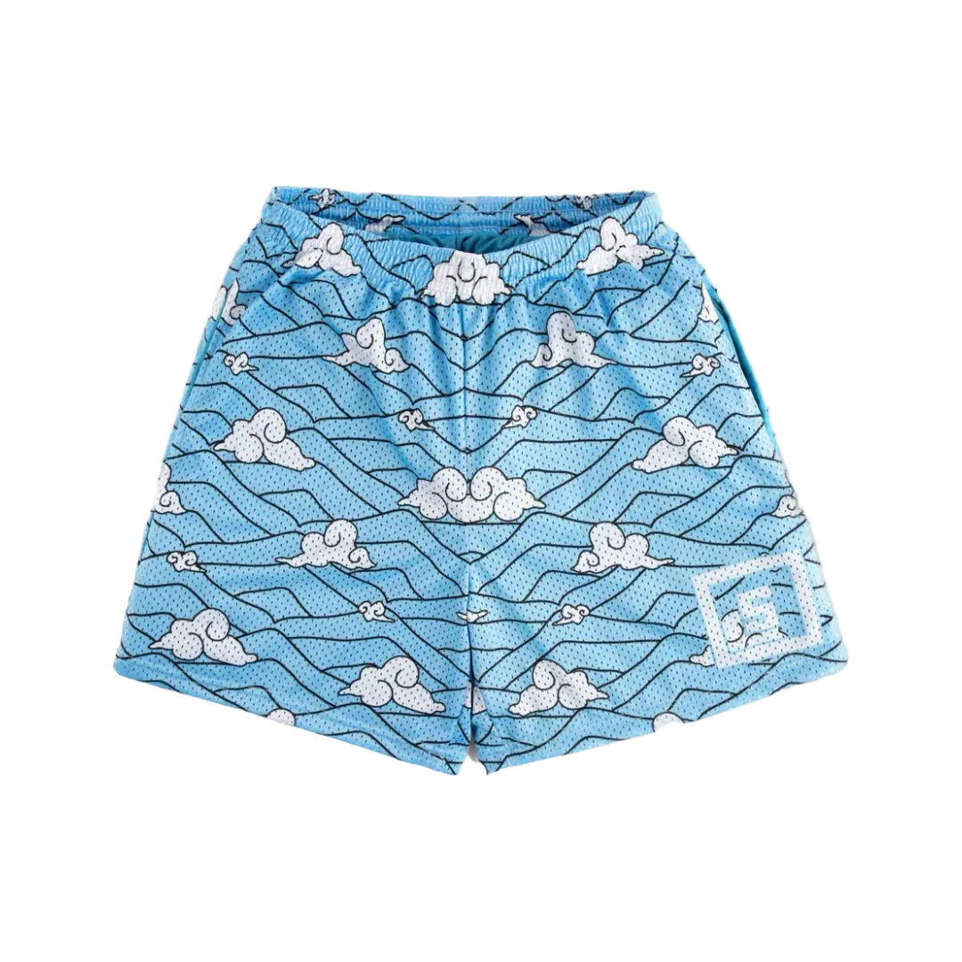 Short mesh nuages bleus
