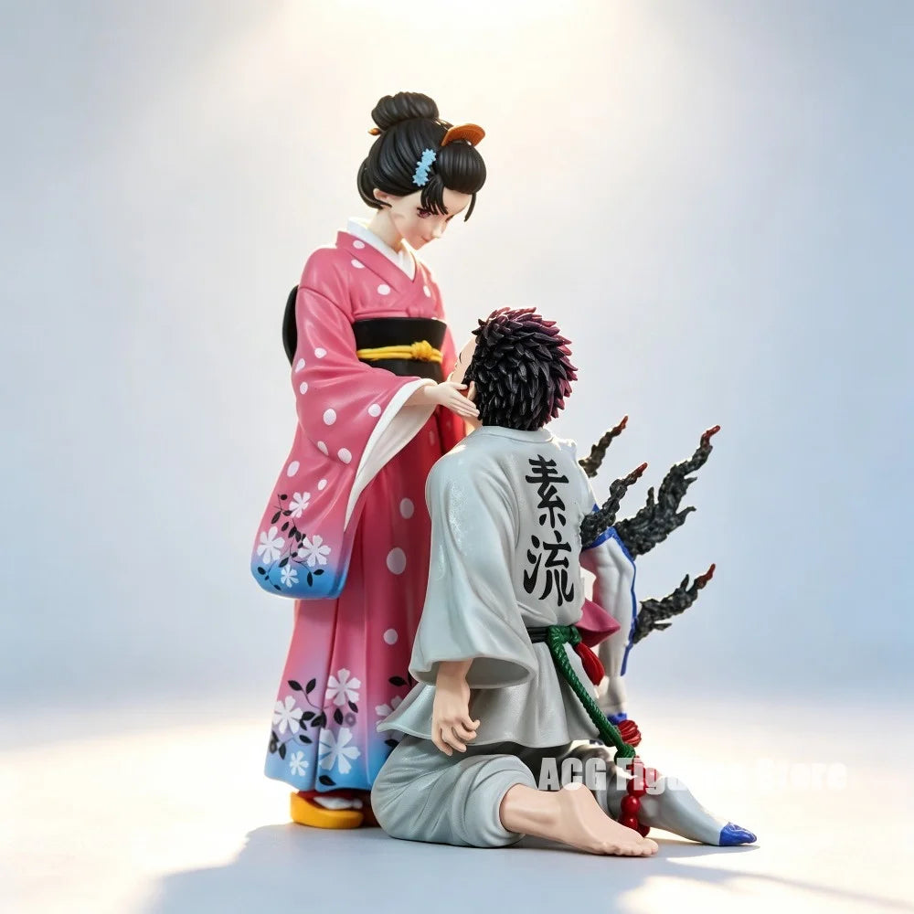 9.06in/23cm Anime Kimetsu no Yaiba Figure Akaza Koyuki Action Figures Pvc Statue Desktop Ornamen Collection Model Toys Gifts