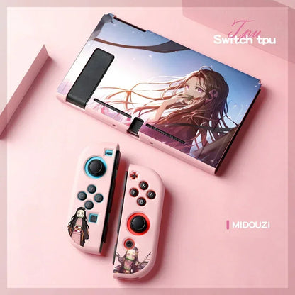 Anime Demons Slayers Case for Nintendo Switch NS Joy Con Controller Kawaii Soft Silicone Protective Cover Accessories Fans Gift