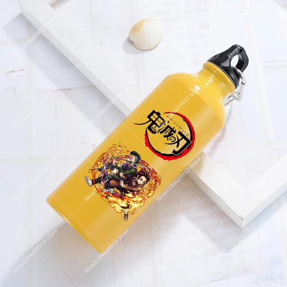 500ml Demon Slayer Aluminum Water Bottle Portable Sport Cup Women Men Anime Tomioka Nezuko Fashion Retro Kettle Birthday Gift