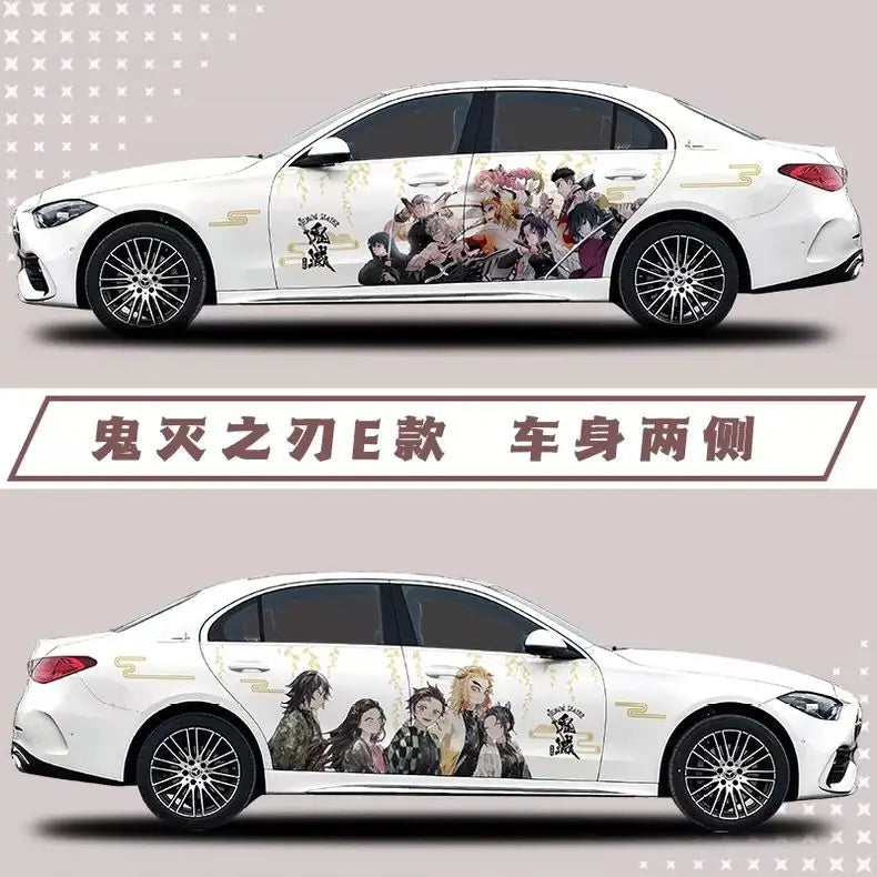 new Demon Slayer Sticker Car Body Decoration Car Clothes Diy Cute Kamado Tanjirou Kochou Shinobu Car Decoration Sticker Gift