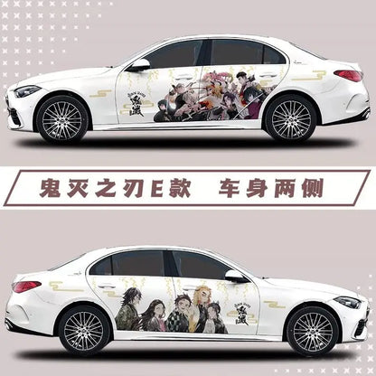 new Demon Slayer Sticker Car Body Decoration Car Clothes Diy Cute Kamado Tanjirou Kochou Shinobu Car Decoration Sticker Gift