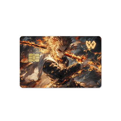 DIY Self-made Anime Demon Slayer 2.5D HD Matte PVC Sticker Film Tape Skin for Credit Card Debit Card Waterproof Sticke Gift