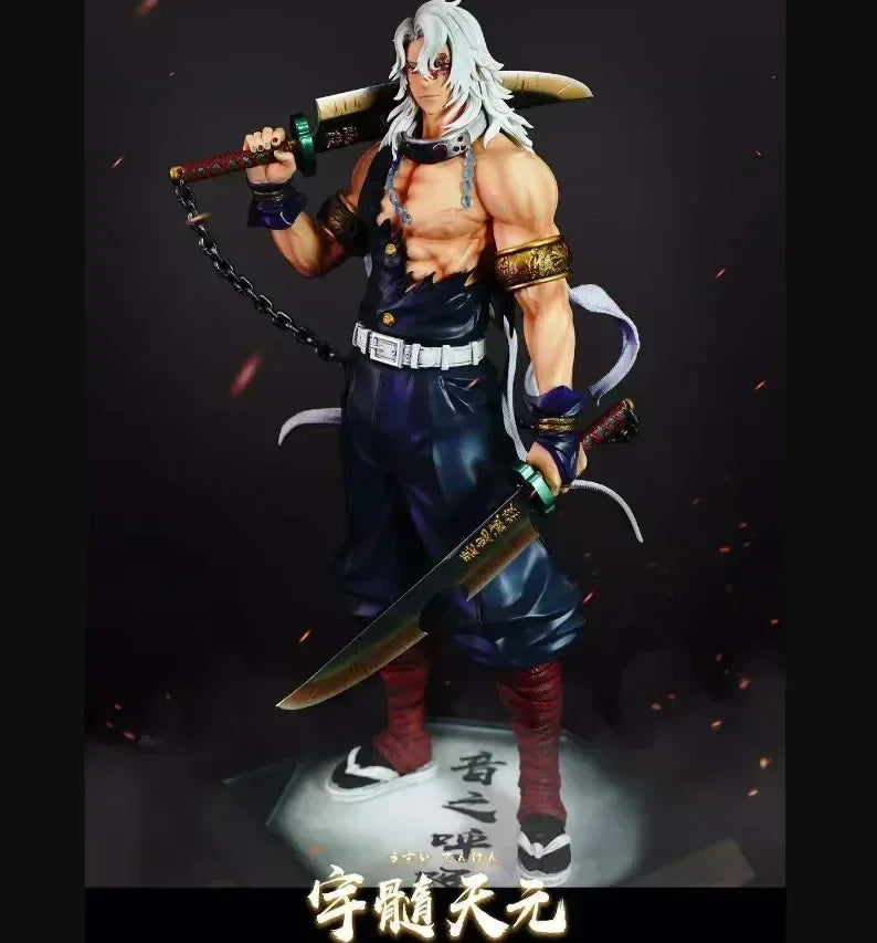In Stock 30cm Demon Slayer Figure Himejima Gyoumei Figure Tomiokagiyuu Action Figurine Hantengu Akaza Figures Statue Model Toy