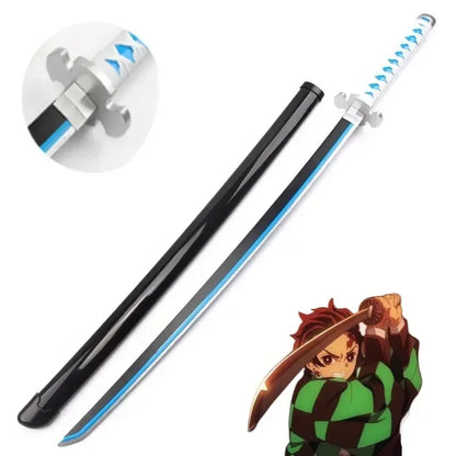 72/104cm Demon Slayer Sword Anime Kimetsu No Yaiba Cosplay Prop Tanjirou Shinobu Real Size Japanese Katana Samurai Sabre Gift