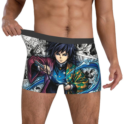 Male Funny D-Demons Slayers Underwear Japanese Manga Boxer Briefs Soft Shorts Panties Underpants