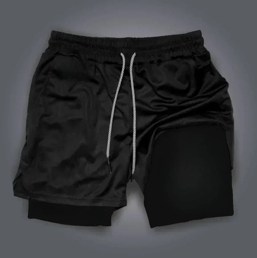Bandai Demon Slayer Anime Men's Double-layer Shorts 2026 Summer American Sports Cycling Loose, Breathable and Fashionable Shorts