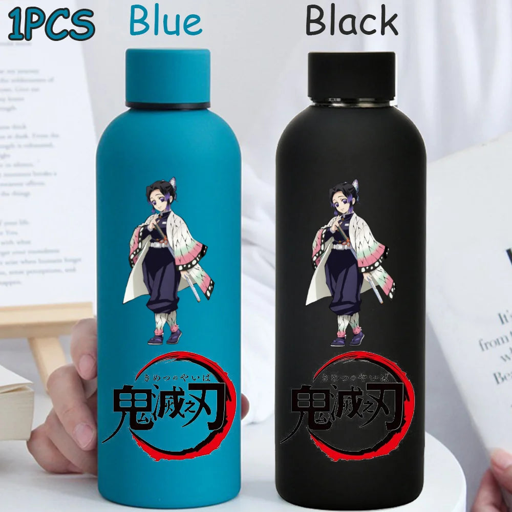 Kimetsu No Yaiba 500ML Insulated Water Cup Game Anime Character Paint Small Mouth Bottle Cartoon Large Capacity Drinking Cup