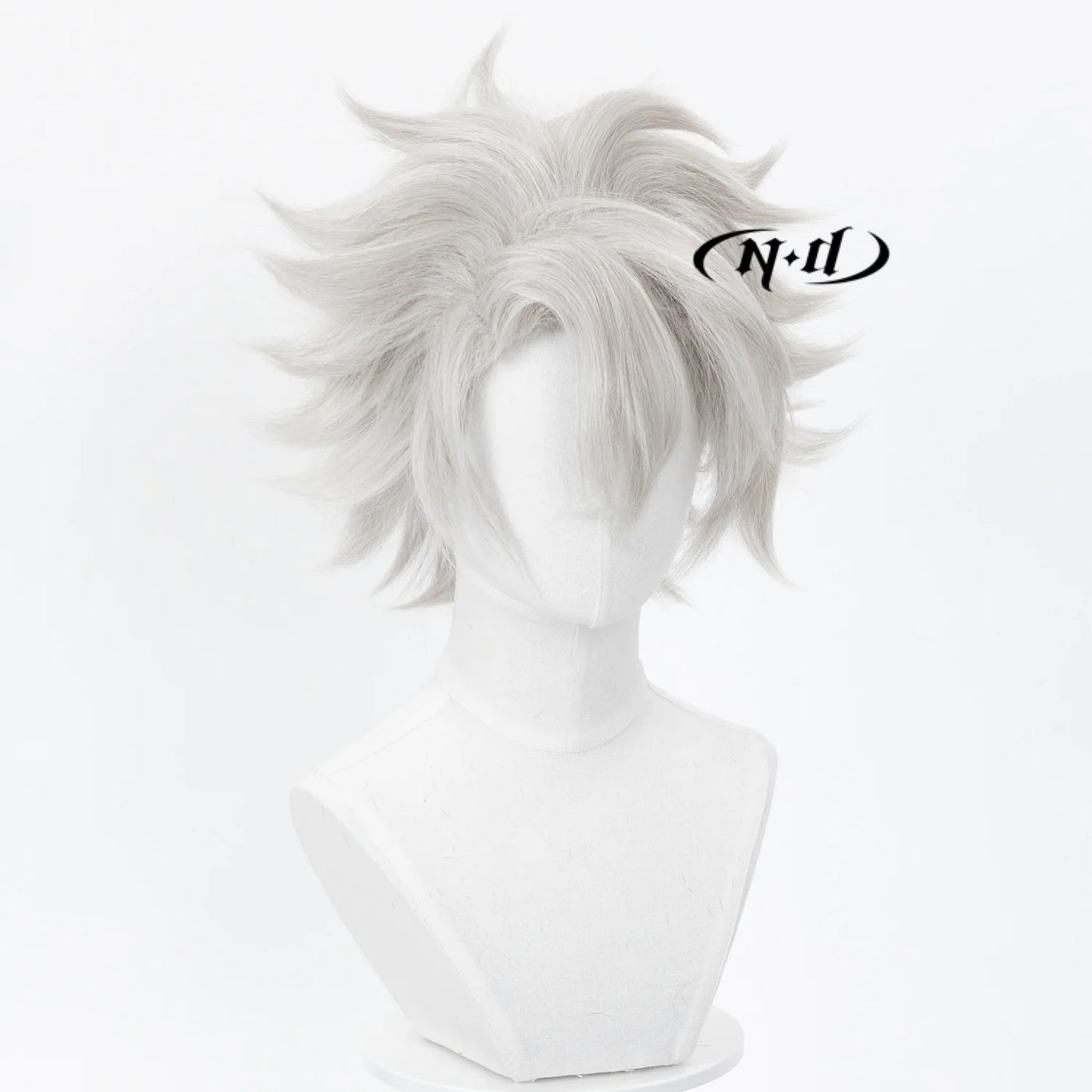 ND Brand Shinazugawa Sanemi Kimetsuu Cosplay Wigs Hair Hairpiece for Comic-con Cosplayer Halloween Costume Party