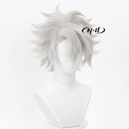 ND Brand Shinazugawa Sanemi Kimetsuu Cosplay Wigs Hair Hairpiece for Comic-con Cosplayer Halloween Costume Party