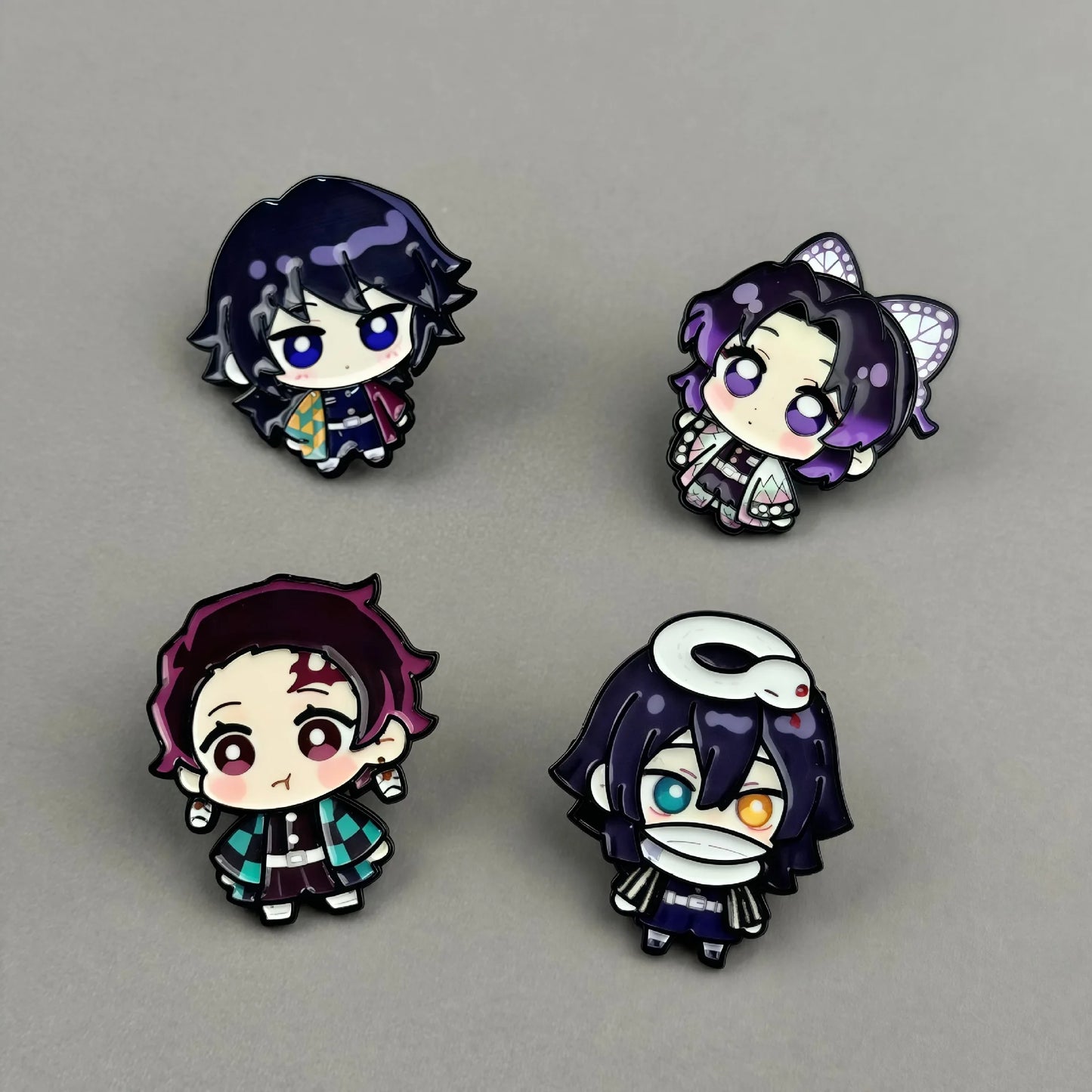 Demon Slayer Enamel Pins Kawaii Cartoon Character Brooch Clothing Backpack Lapel Badges Fashion Jewelry Accessories