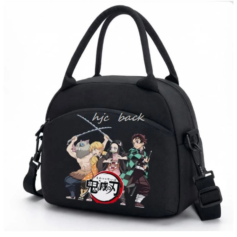 Hot Kamado Nezuko Demon Slayer Lunch Bag Student Lunch Box With Heat Preservation Function Large Capacity Portable Lunch Bag