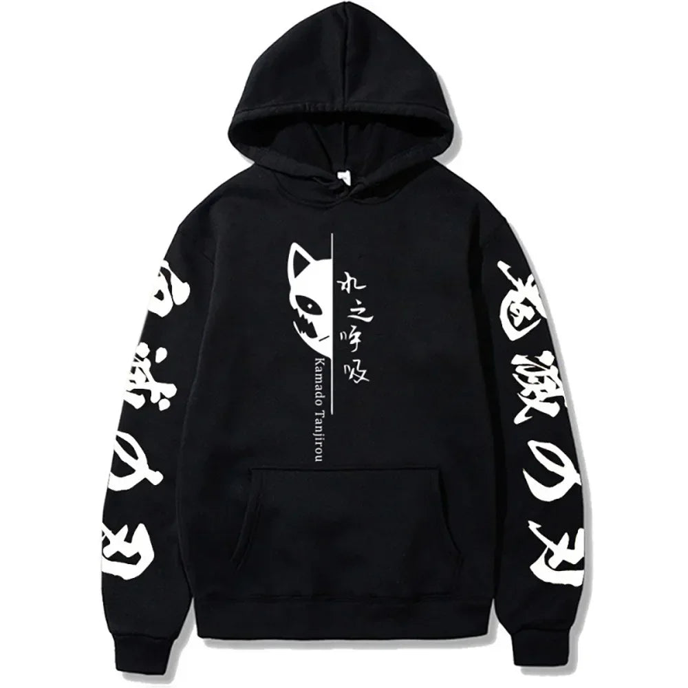 Japanese Anime Demon Slayer Plus Size Hoodie Women Sweatshirts Kamado Nezuko Print Hooded Harajuku Girl And Boy Casual Pullover