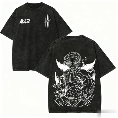 T-shirt Tokito Demon Slayer, motif Akaza