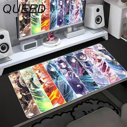 HD Printing Computer Gaming Locking Edge Non-slip Mouse Pad New Cool Anime Demon Slayer Mousepad Keyboard PC Lockrand Desk Mats