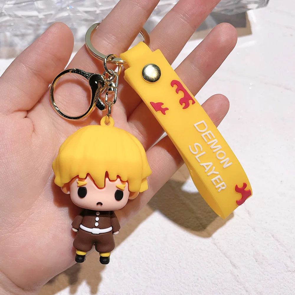41 Styles Demon Slayer Kimetsu No Yaiba Blade of Ghost Keychain Cute Characters Bag Decor Car Key Chain Ring Fans Gift