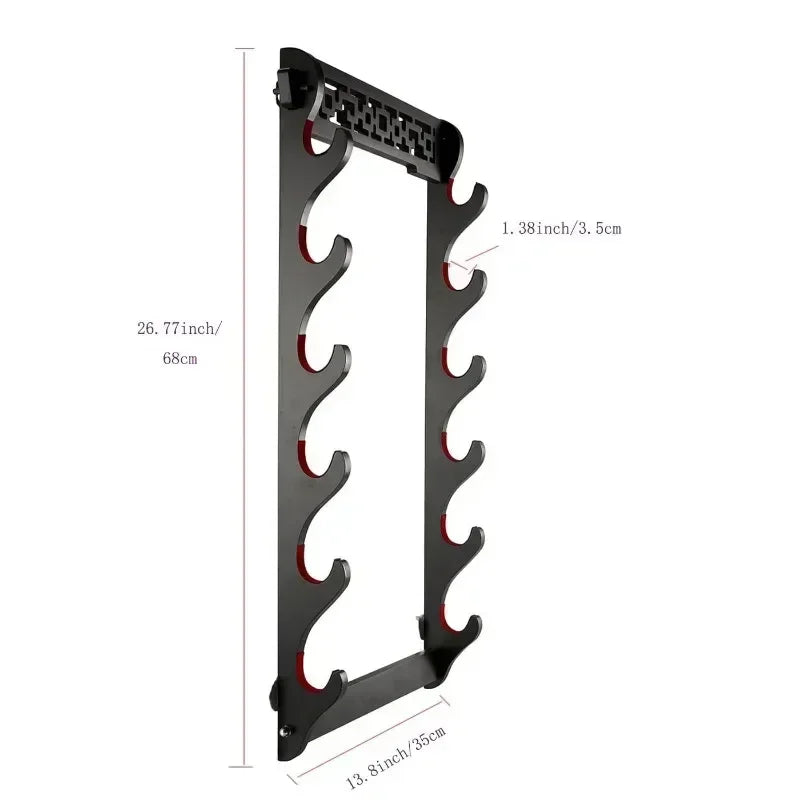 Wall Katana Shelf Support Wooden Sabre Samurai Sword Stand Holder Display Real Size Japanese Katana Rack Decoration Organizer