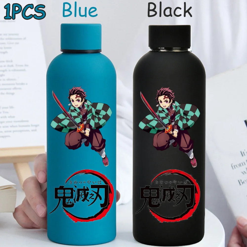 Kimetsu No Yaiba 500ML Insulated Water Cup Game Anime Character Paint Small Mouth Bottle Cartoon Large Capacity Drinking Cup