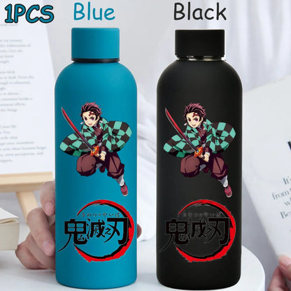 Kimetsu No Yaiba 500ML Insulated Water Cup Game Anime Character Paint Small Mouth Bottle Cartoon Large Capacity Drinking Cup