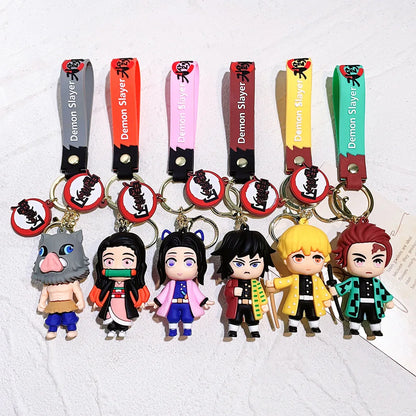 New Demon Slayer Kimetsu No Yaiba Blade of Ghost Keychain Cute Bag Pendant Car key Pendant Fans Gift Anime Jewelry Accessories
