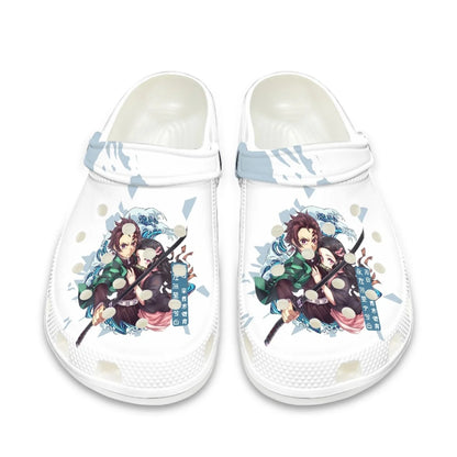 Anime Demon Slayer Non Slip Casual Cave Shoes Men Women Kamado Tanjirou Home Slippers Outdoor Beach Sandal Anime Cosplay Gift