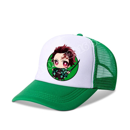 Demon Slayer Infinity Castle Baseball hat Kids Adults Anime Peaked Caps Cartoon Summer Breathable Mesh Hats Fashion Headwear
