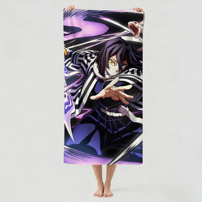 Anime D-Demon S-Slayer  Towel Drying Bath Towel Applicable To Light Swimming Camping Yoga Beach Out